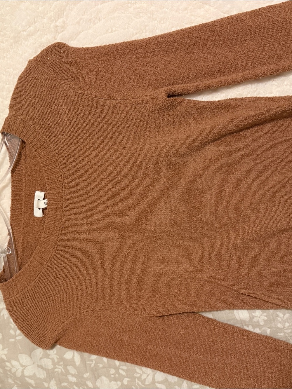 aerie Women's Crewneck Sweater in Chestnut Brown